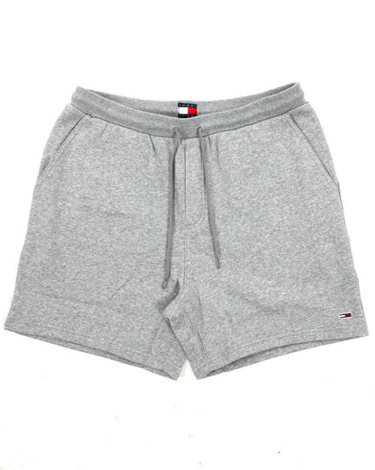 Tommy Jeans Strandshorts mit Flaggenaufnäher, Grau meliert