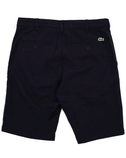 Lacoste – Slim Fit-Chinoshorts aus Stretch-Baumwolle in Marineblau