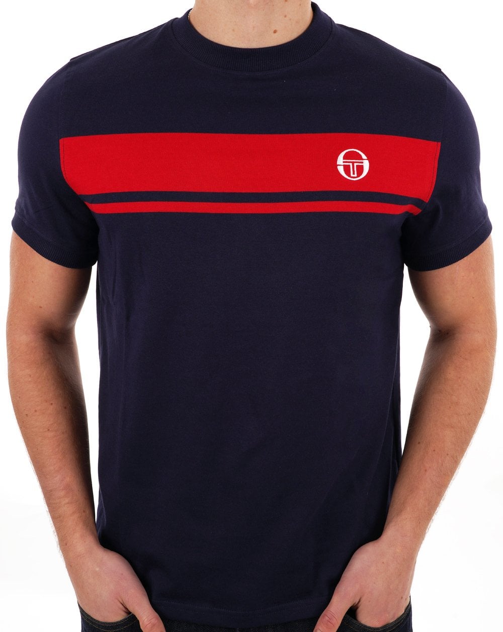 Sergio Tacchini Masters T-Shirt Marineblau/Rot