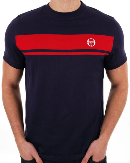 Sergio Tacchini Masters T-Shirt Marineblau/Rot