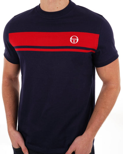 Sergio Tacchini Masters T-Shirt Marineblau/Rot