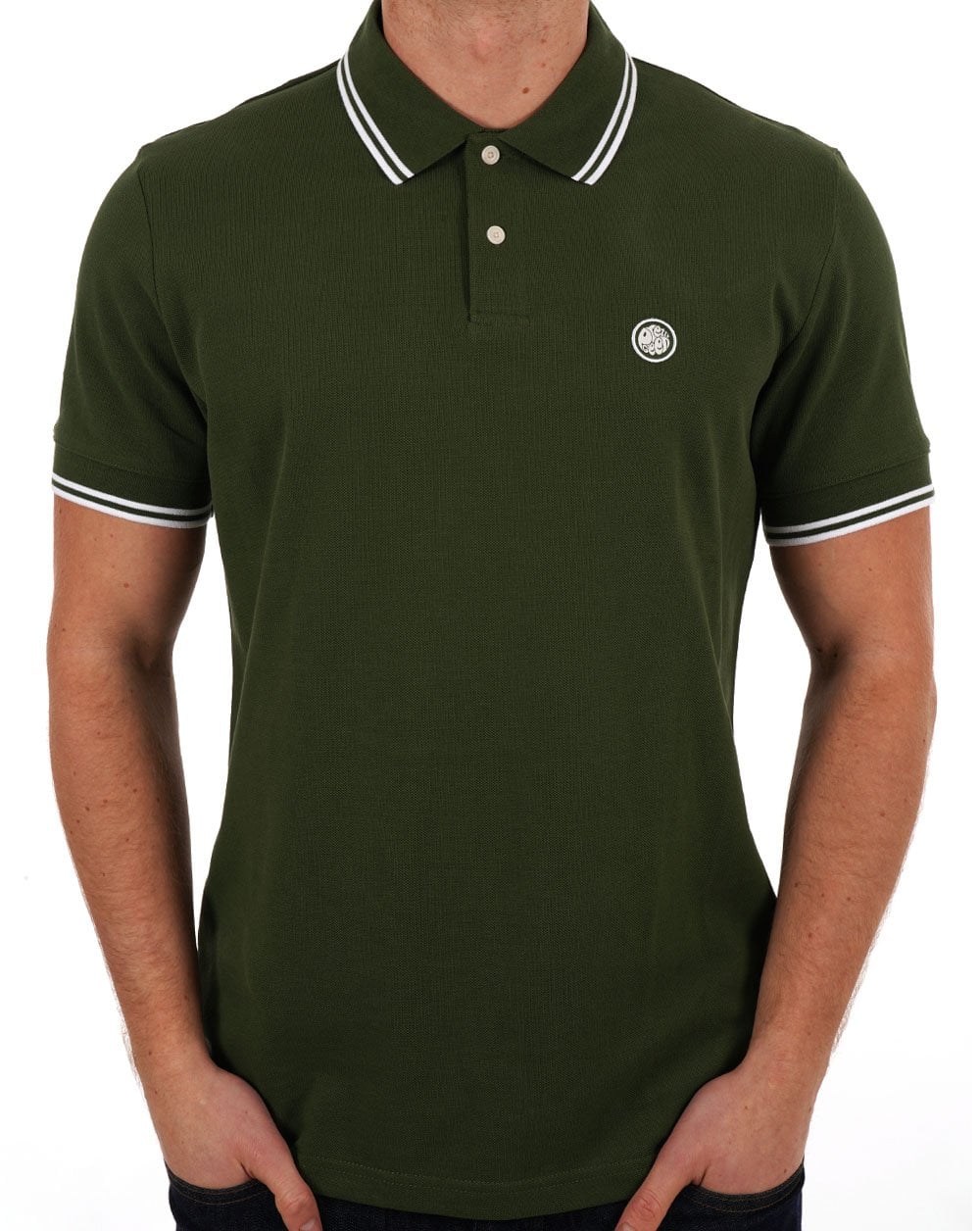 Pretty Green Barton Poloshirt Dunkelgrün