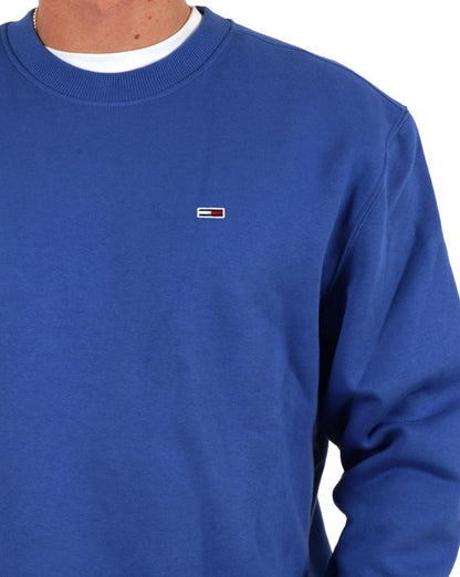 Tommy Jeans Flag Crew Sweatshirt Tempo Blau
