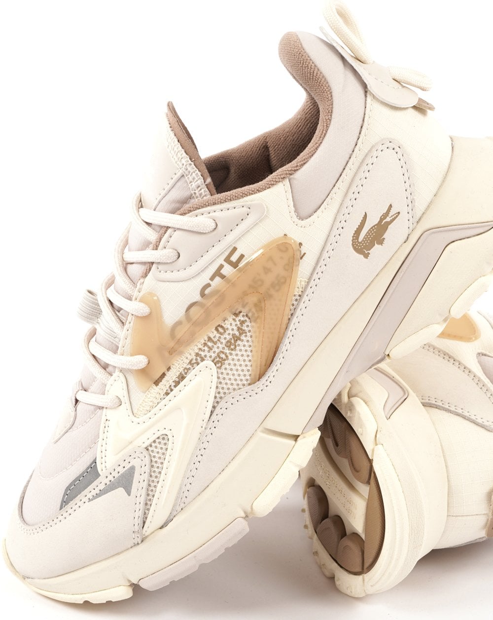 Lacoste L003 Neo Tech Sneaker Off-White / Hellbraun