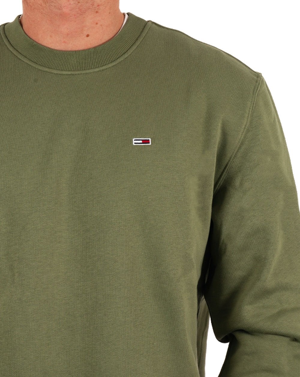 Tommy Jeans Flag Crew Sweatshirt Aruba Grün