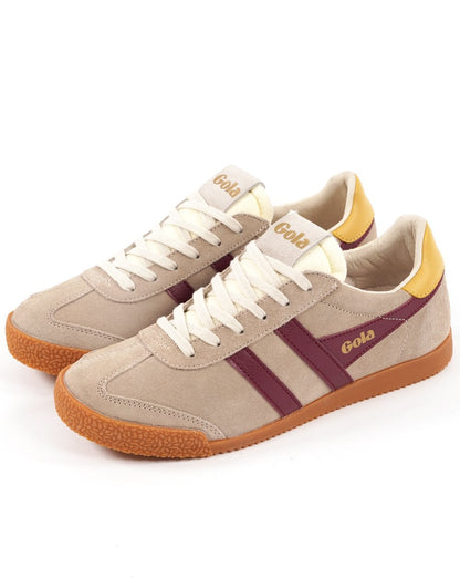 Gola Classics Damen Elan Sneakers Knochen/Kirschrot/Pollen