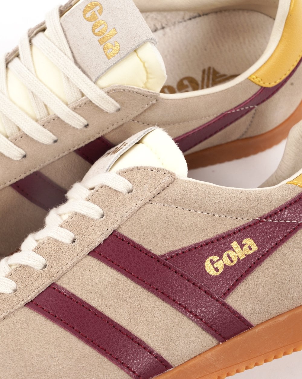 Gola Classics Damen Elan Sneakers Knochen/Kirschrot/Pollen