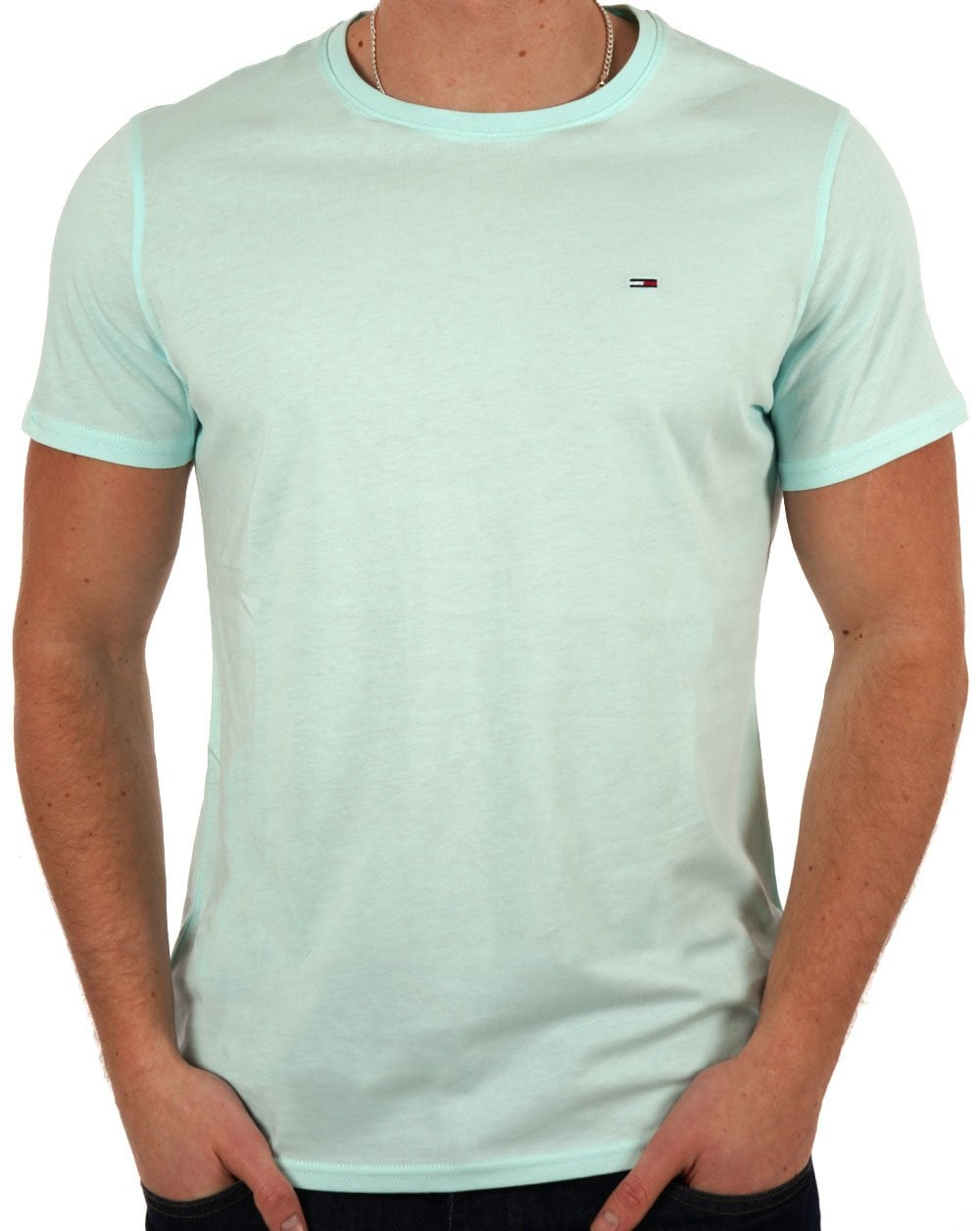 Tommy Jeans – Slim Fit T-Shirt in Frühlingsminze