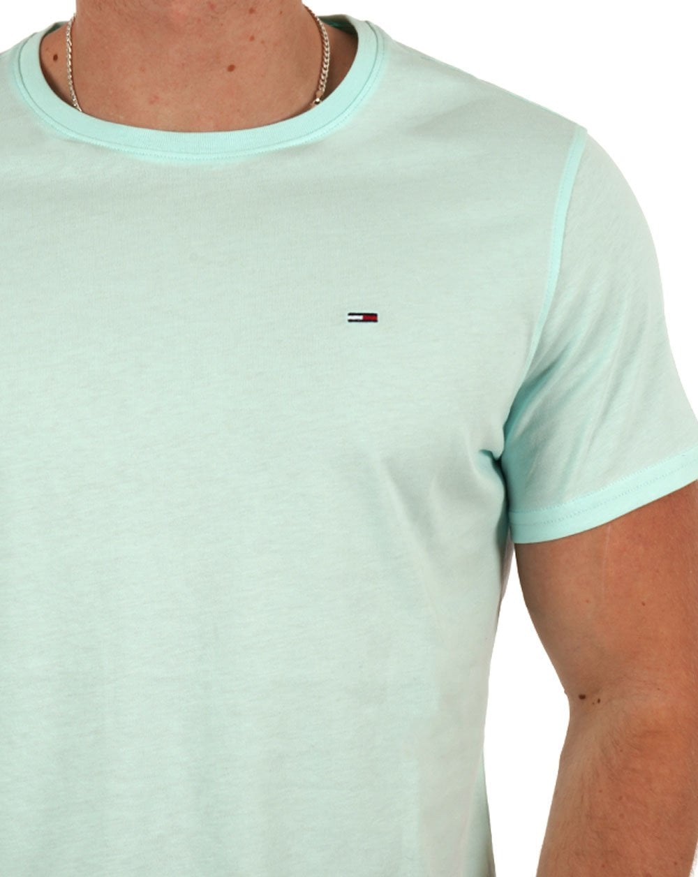 Tommy Jeans – Slim Fit T-Shirt in Frühlingsminze