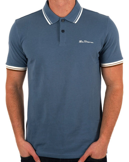 Ben Sherman Signature Piqué-Poloshirt Airforce Blau