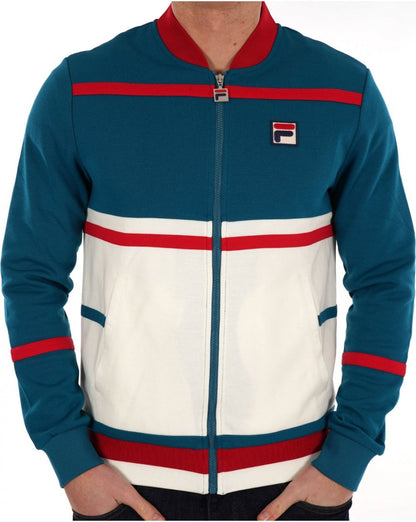 Fila Vintage Stefan Trainingsjacke Deep Lagoon / Rot / Gardenia