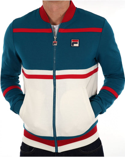 Fila Vintage Stefan Trainingsjacke Deep Lagoon / Rot / Gardenia