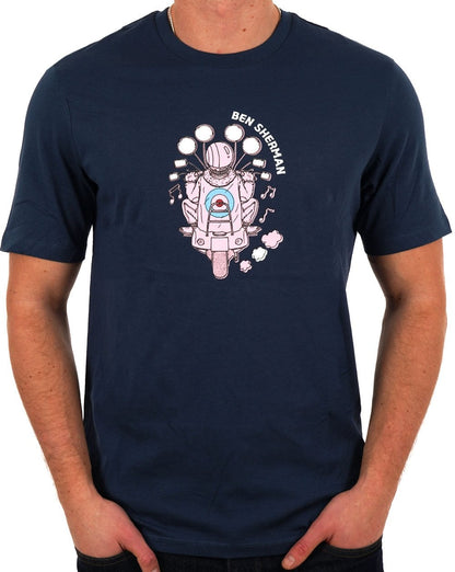 Ben Sherman Mod Scooter T-Shirt Indigo