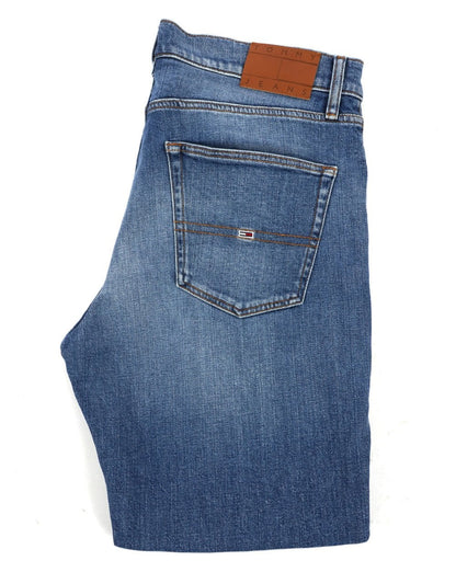 Tommy Jeans Ryan Slim Straight Leg Jeans, Denim, Größe M