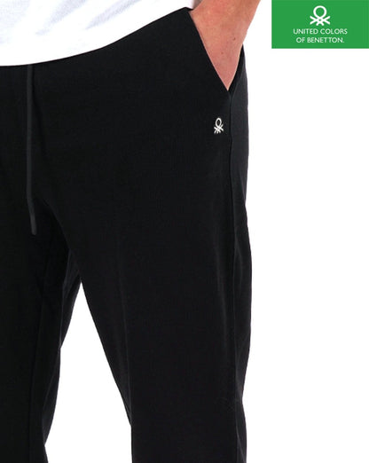 Benetton – Schwarze Sweat-Jogginghose