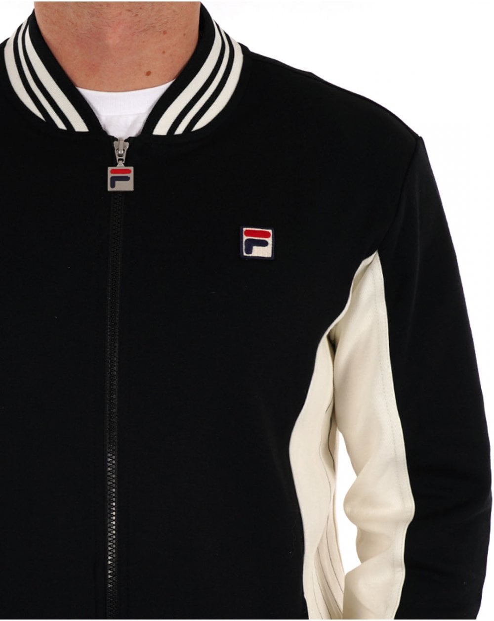 Fila Vintage Mk1 Settanta Trainingsjacke Schwarz / Gardenia