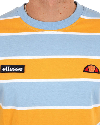 Ellesse – Blockstreifen-T-Shirt, Himmelorange