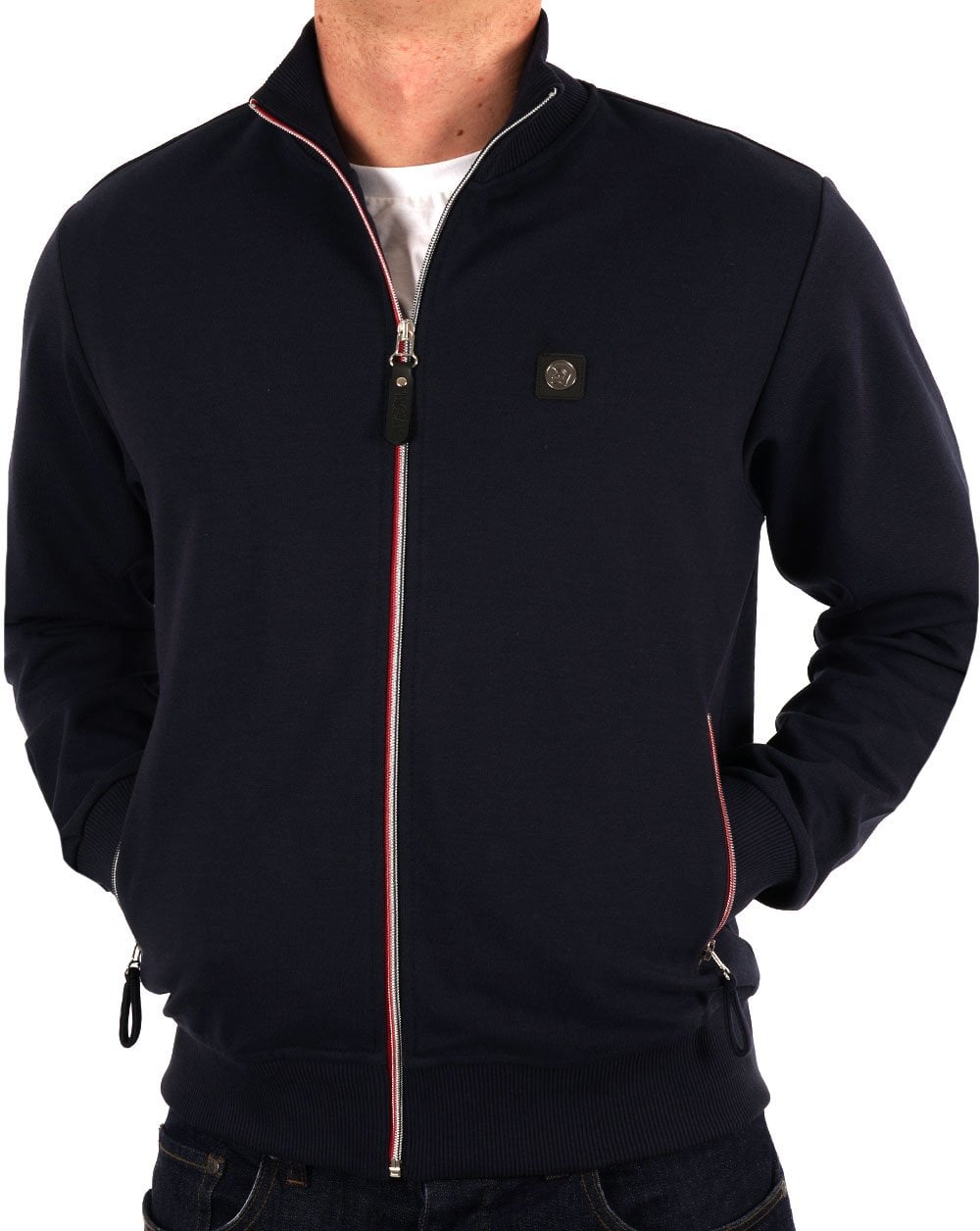 Trojan Chrome Zip Plain Trainingsjacke, Marineblau