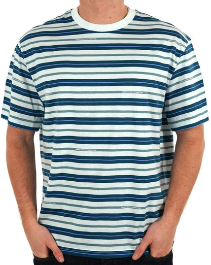 Benetton Gestreiftes T-Shirt Blau/Grün