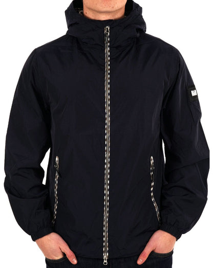 Weekend Offender – Campania – Karierte Windjacke in Marineblau