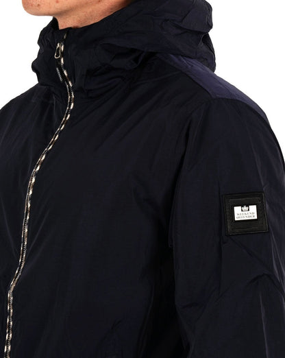 Weekend Offender – Campania – Karierte Windjacke in Marineblau