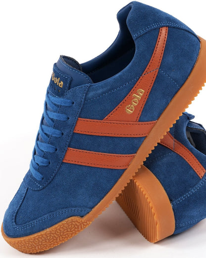 Gola Harrier Wildleder-Sneaker Marineblau/Moody Orange