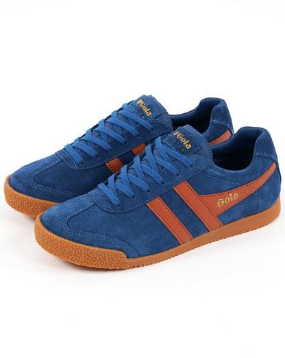 Gola Harrier Wildleder-Sneaker Marineblau/Moody Orange