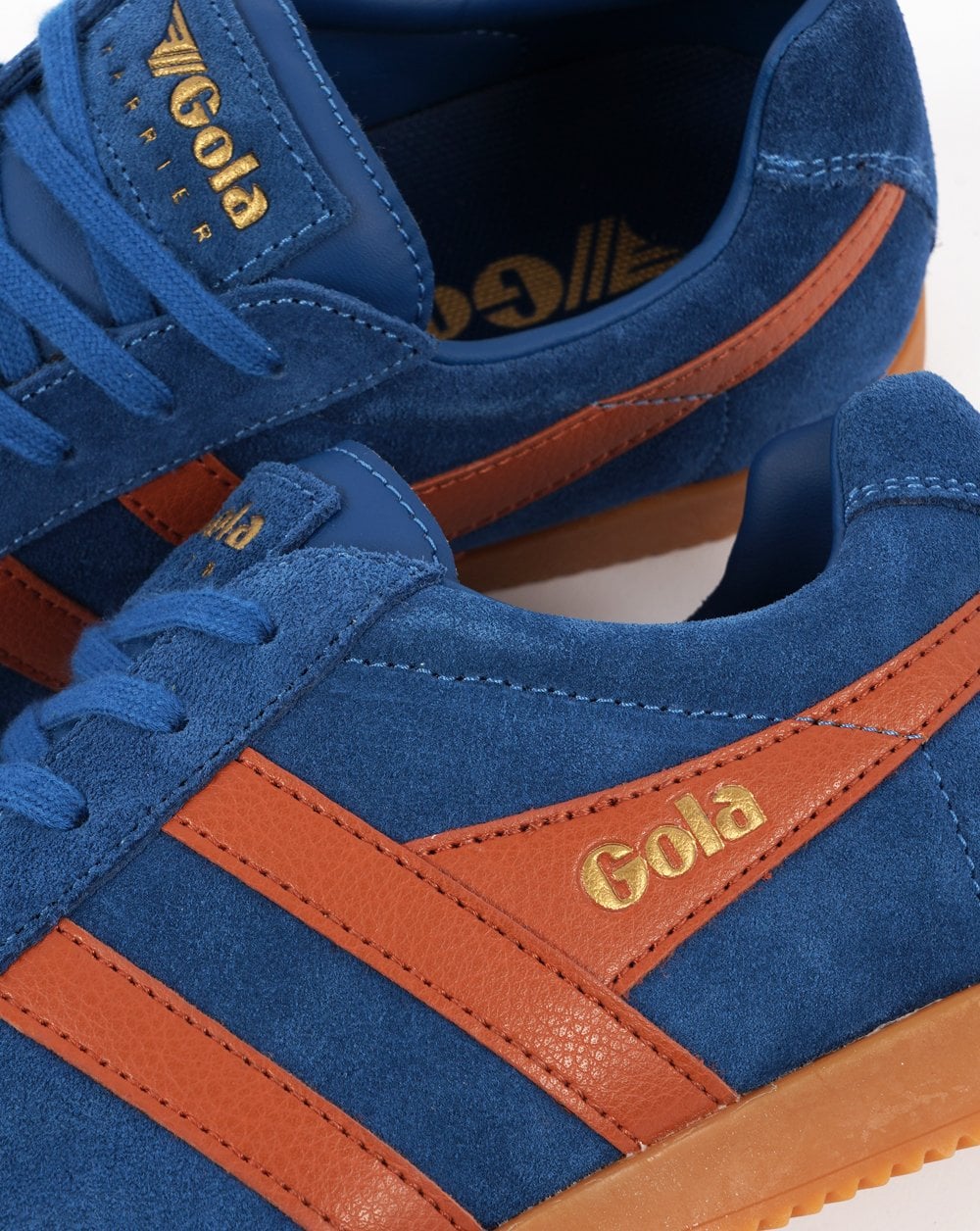 Gola Harrier Wildleder-Sneaker Marineblau/Moody Orange