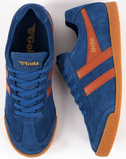 Gola Harrier Wildleder-Sneaker Marineblau/Moody Orange