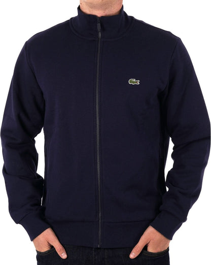 Lacoste – Trainingsjacke mit durchgehendem Reißverschluss in Marineblau