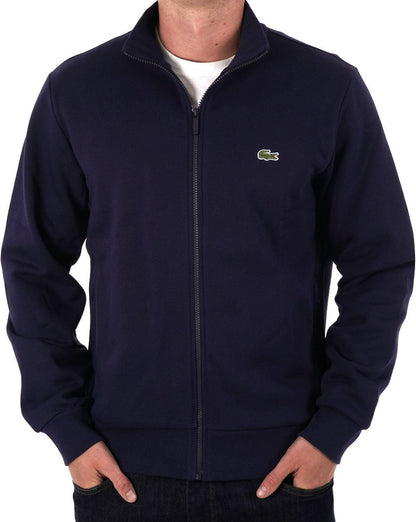 Lacoste – Trainingsjacke mit durchgehendem Reißverschluss in Marineblau