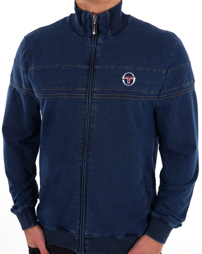 Sergio Tacchini – Denim Masters – Trainingsoberteil in mittlerem Denim