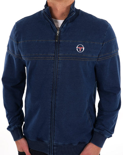 Sergio Tacchini – Denim Masters – Trainingsoberteil in mittlerem Denim