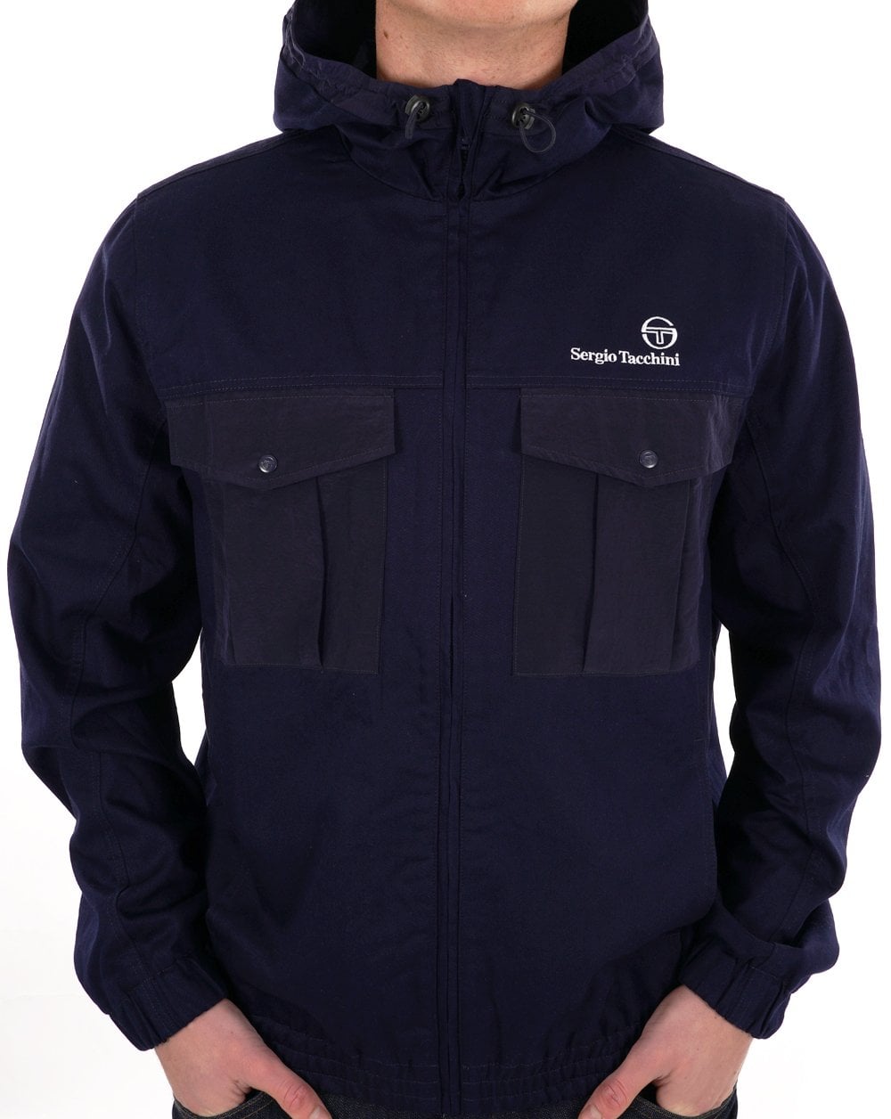Sergio Tacchini Canvas Mix Jacke Marineblau