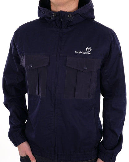 Sergio Tacchini Canvas Mix Jacke Marineblau