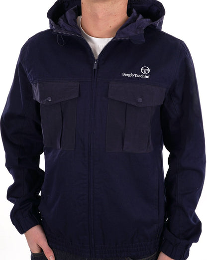 Sergio Tacchini Canvas Mix Jacke Marineblau