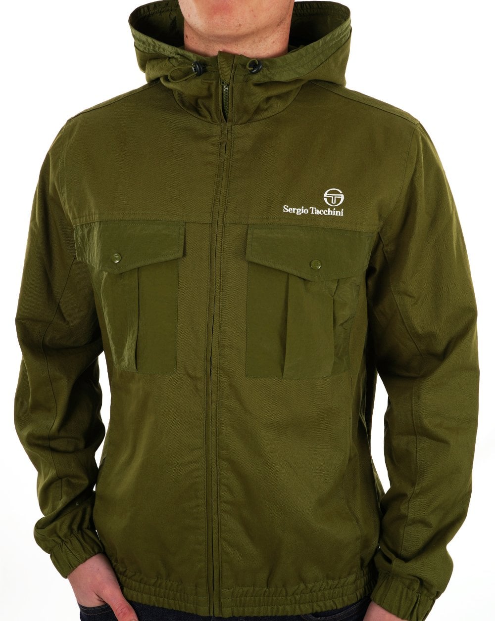 Sergio Tacchini Canvas Mix Jacke Khaki