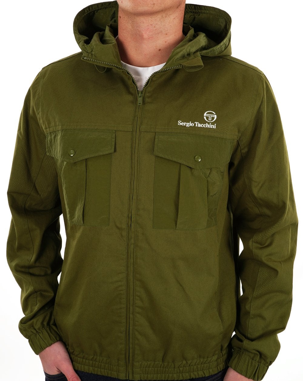 Sergio Tacchini Canvas Mix Jacke Khaki