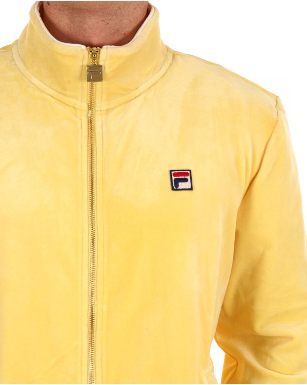 Fila Vintage Velours Trainingsjacke Hellgelb