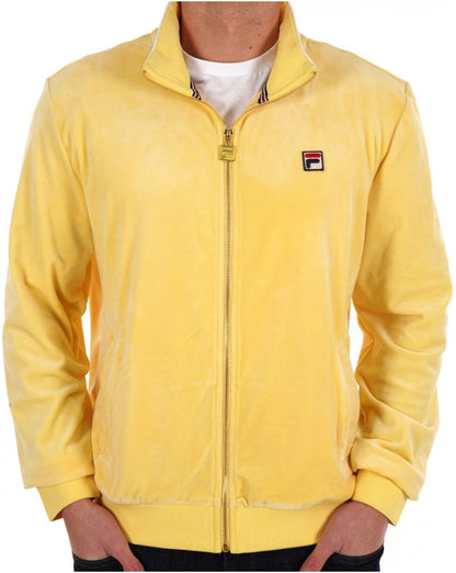 Fila Vintage Velours Trainingsjacke Hellgelb