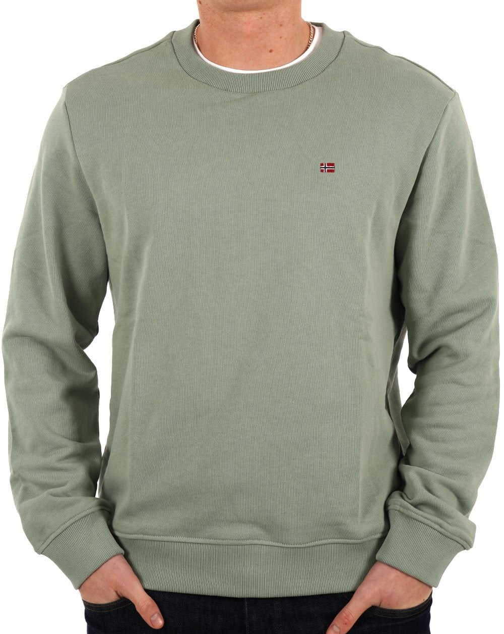 Napapijri Balis Summer Crew Sweatshirt Green Military