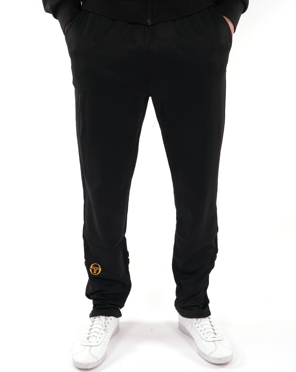Sergio Tacchini Trainingshose mit Reißverschluss unten Schwarz/Gold 
