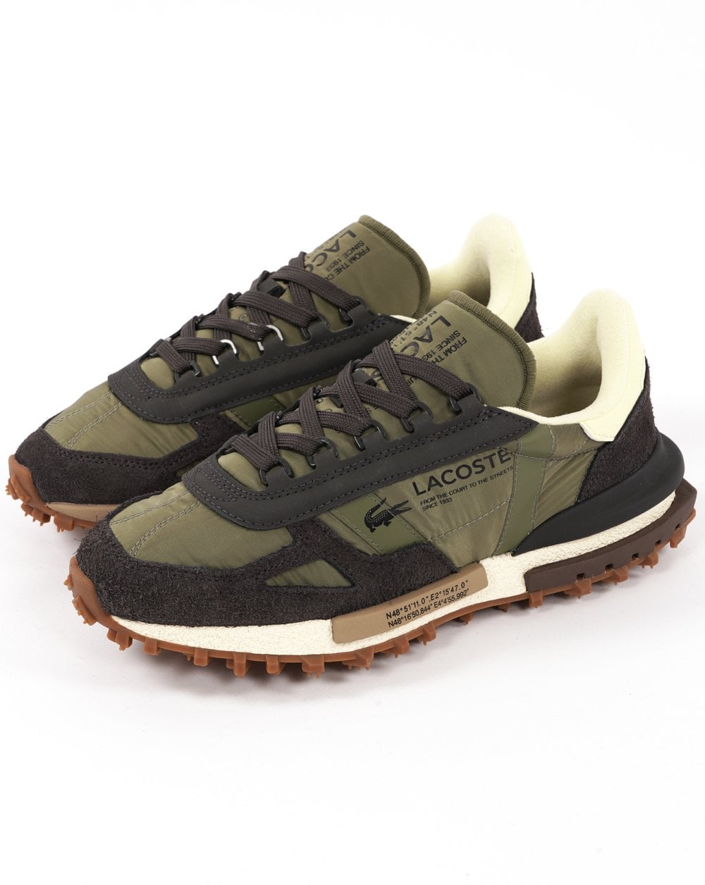 Lacoste Elite Active Sneaker Khaki/Dunkelgrün