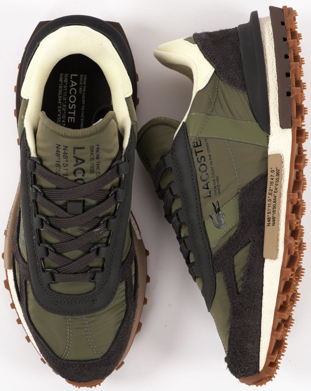 Lacoste Elite Active Sneaker Khaki/Dunkelgrün