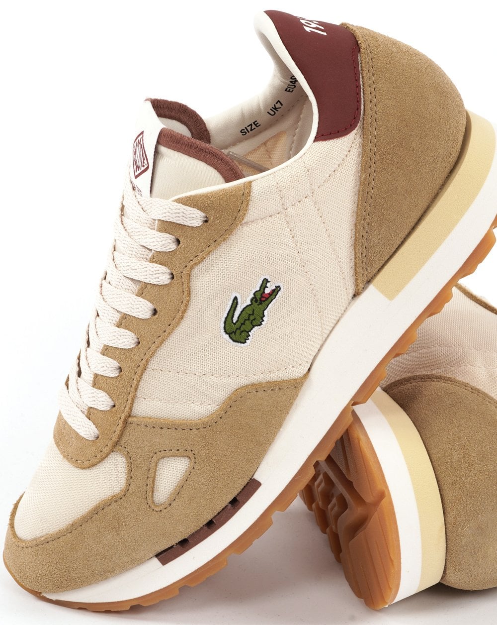 Lacoste Partner 70er-Sneaker Off-White/Burgund