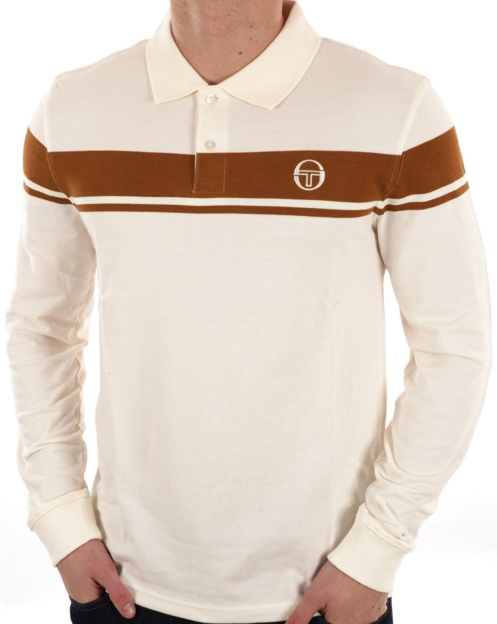 Sergio Tacchini Masters LS Poloshirt Gardenia Mocha