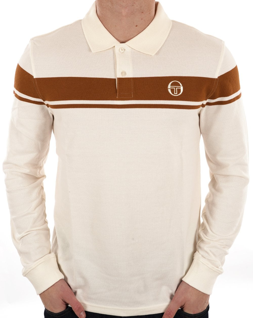 Sergio Tacchini Masters LS Poloshirt Gardenia Mocha