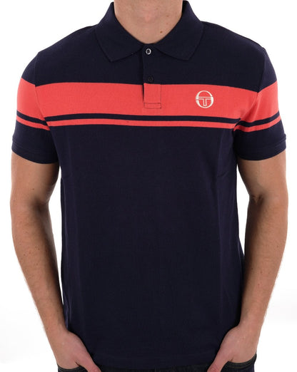 Sergio Tacchini Young Line Poloshirt Marineblau Koralle
