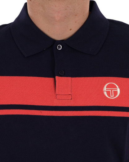 Sergio Tacchini Young Line Poloshirt Marineblau Koralle