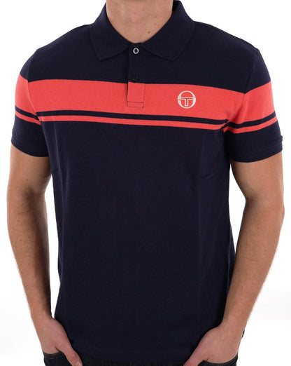 Sergio Tacchini Young Line Poloshirt Marineblau Koralle